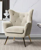 Isabelle Wingback Velvet Armchair