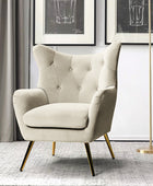 Isabelle Wingback Velvet Armchair