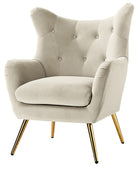 Isabelle Wingback Velvet Armchair