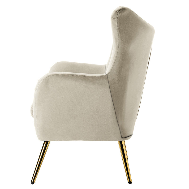 Isabelle Wingback Velvet Armchair