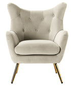 Isabelle Wingback Velvet Armchair