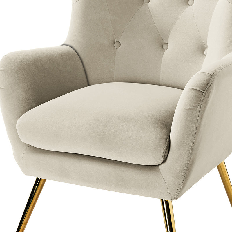 Isabelle Wingback Velvet Armchair