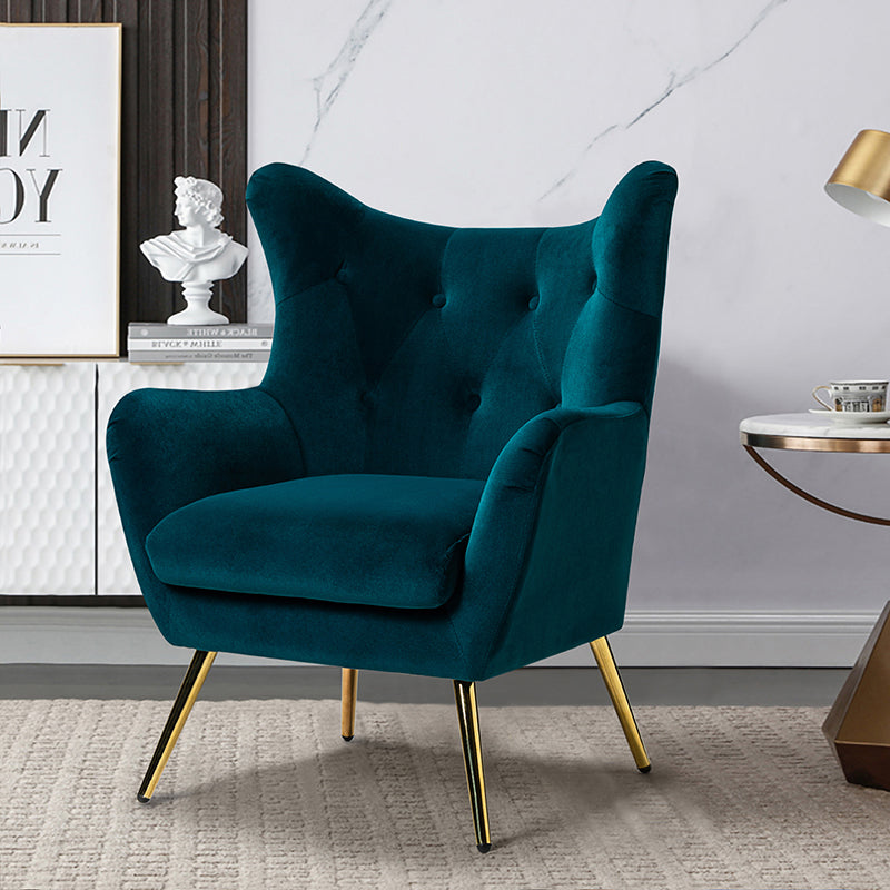 Isabelle Wingback Velvet Armchair