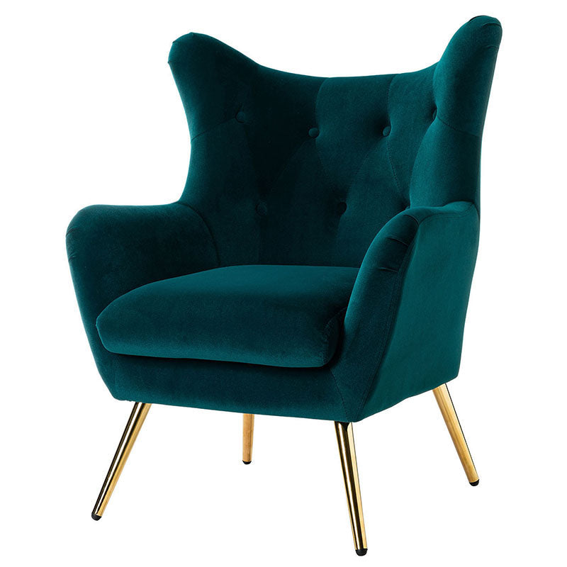 Isabelle Wingback Velvet Armchair