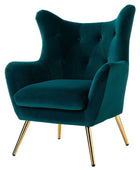 Isabelle Wingback Velvet Armchair