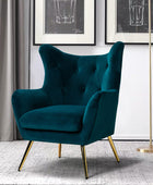 Isabelle Wingback Velvet Armchair