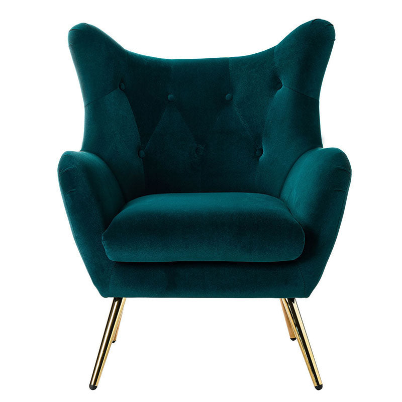 Isabelle Wingback Velvet Armchair