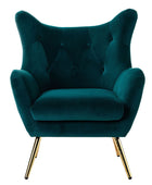 Isabelle Wingback Velvet Armchair