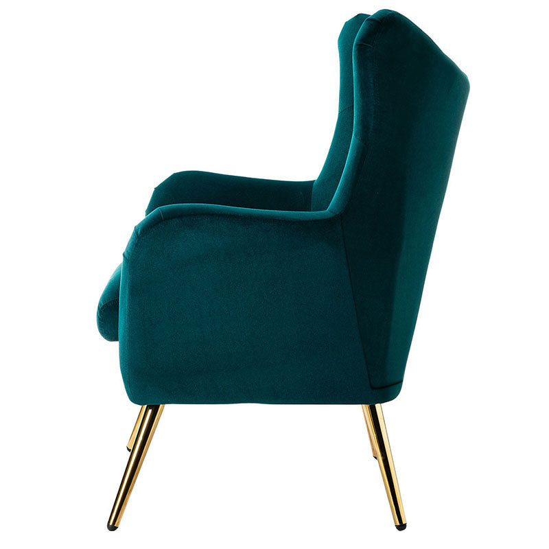 Isabelle Wingback Velvet Armchair