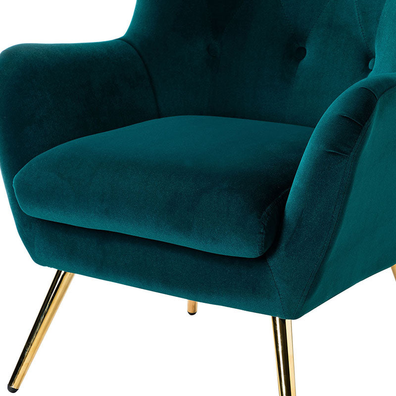 Isabelle Wingback Velvet Armchair