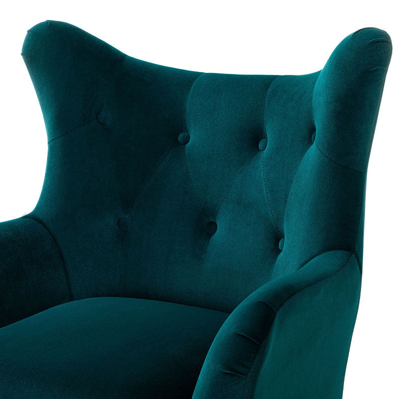 Isabelle Wingback Velvet Armchair