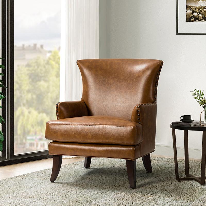 Brooklyn Vegan Leather Armchair - Hulala Home