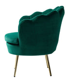 Evelia Velvet Scalloped Barrel Chair