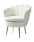 Evelia Velvet Scalloped Barrel Chair