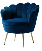 Evelia Velvet Scalloped Barrel Chair