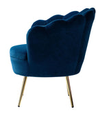 Evelia Velvet Scalloped Barrel Chair