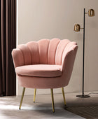 Evelia Velvet Scalloped Barrel Chair