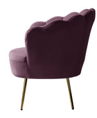 Evelia Velvet Scalloped Barrel Chair