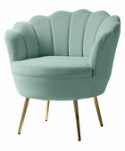 Evelia Velvet Scalloped Barrel Chair