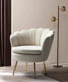 Evelia Velvet Scalloped Barrel Chair