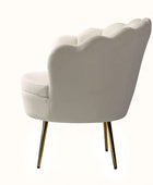 Evelia Velvet Scalloped Barrel Chair