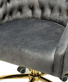 Penelope Velvet Tufted Office Chair - Hulala Home