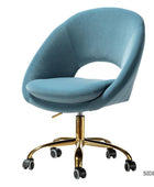 Ramona Velvet Upholstered Office Chair - Hulala Home