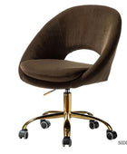 Ramona Velvet Upholstered Office Chair - Hulala Home