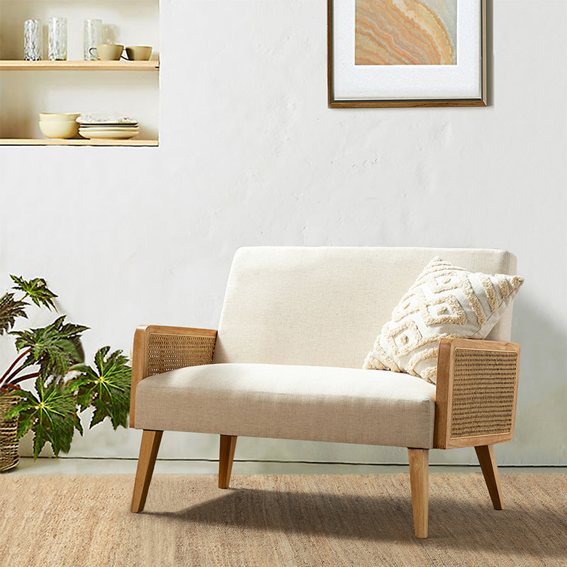 Sybil Rattan Armed Loveseat