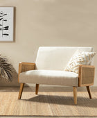 Sybil Rattan Armed Loveseat