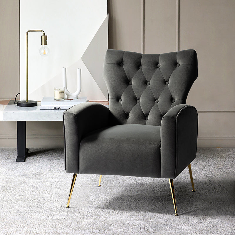 Amira Tufted Velvet Armchair