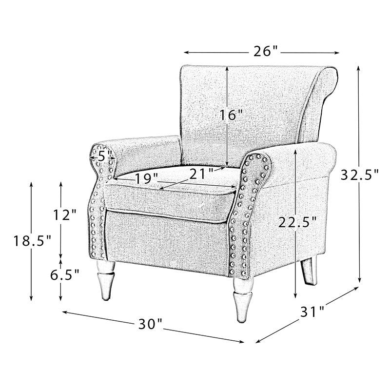 Hypanis Upholstered Armchair - Hulala Home