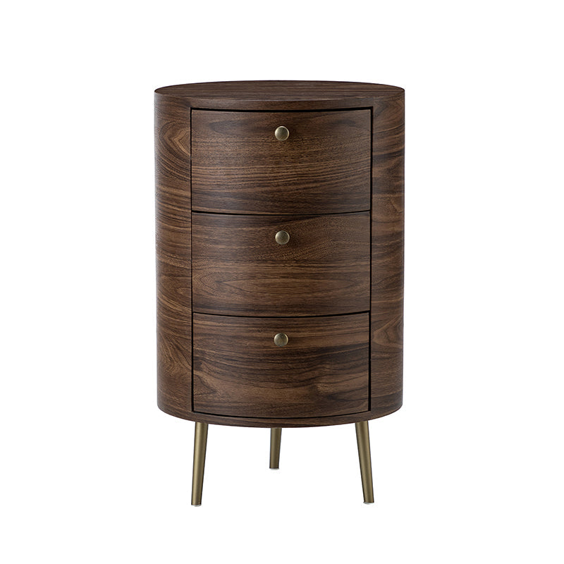 Etta 26" Tall Drum 3 - Drawer End Table