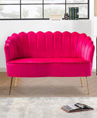 Ariel Scalloped Velvet Loveseat - Hulala Home