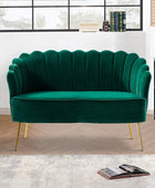 Ariel Scalloped Velvet Loveseat - Hulala Home