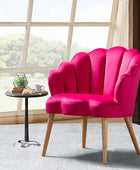 Ariel Scalloped Velvet Armchair