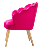 Ariel Scalloped Velvet Armchair