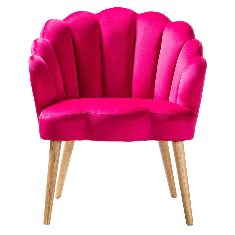 Ariel Scalloped Velvet Armchair