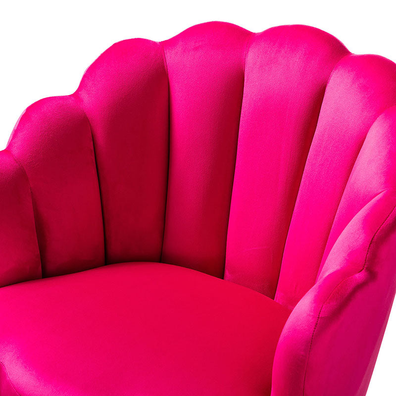 Ariel Scalloped Velvet Armchair