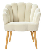 Ariel Scalloped Velvet Armchair