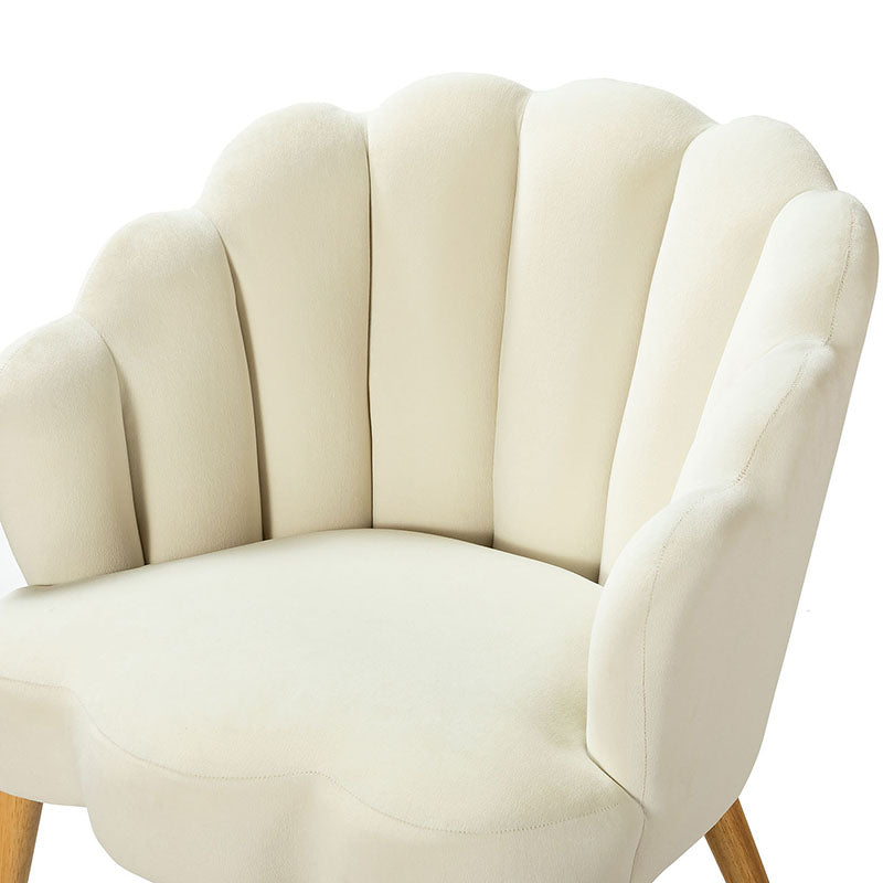 Ariel Scalloped Velvet Armchair