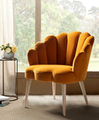 Ariel Scalloped Velvet Armchair