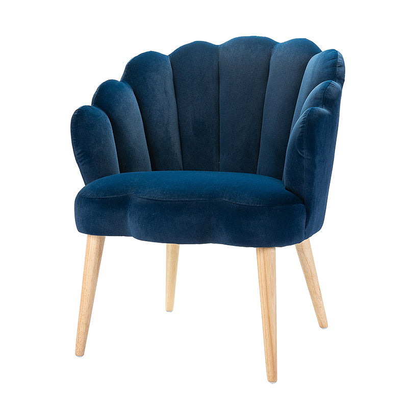 Ariel Scalloped Velvet Armchair