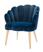 Ariel Scalloped Velvet Armchair