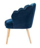 Ariel Scalloped Velvet Armchair