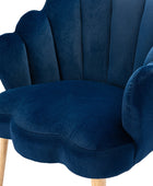 Ariel Scalloped Velvet Armchair