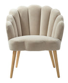 Ariel Scalloped Velvet Armchair