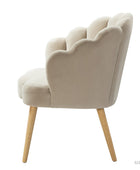 Ariel Scalloped Velvet Armchair