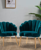 Ariel Scalloped Velvet Armchair