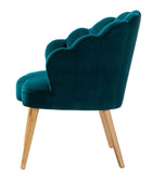 Ariel Scalloped Velvet Armchair